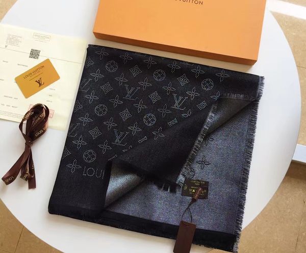 

High Qualtiy Luxury Brand wool Silk Cashmere scarf for Women 2018 New Designer Long Scarves Shawls Wrap With Tags 180x90Cm Shawls RT0010