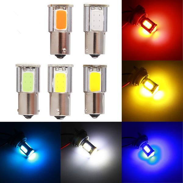 Alta qualità S25 1157 1156 4cob 6W 12V Auto LED Light Car Signal Signal Signal Turning Reverse Light