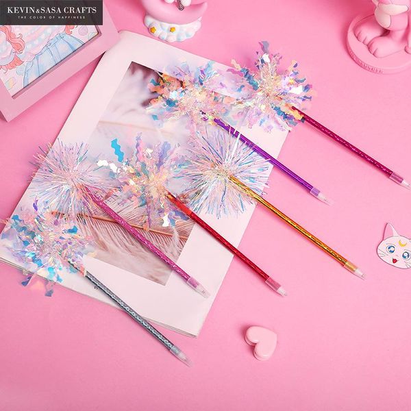 

блеск шариковая ручка качество канцелярские kawaii школьные принадлежности симпатичные школа канцелярские офис поставщики ручка дети подарок, Blue;orange