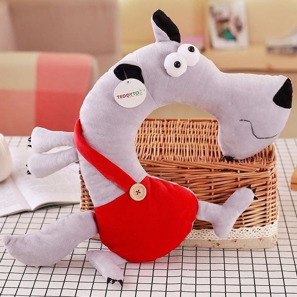 

cartoon animal shape u-shaped pillow plush toy doll neck pillow to map