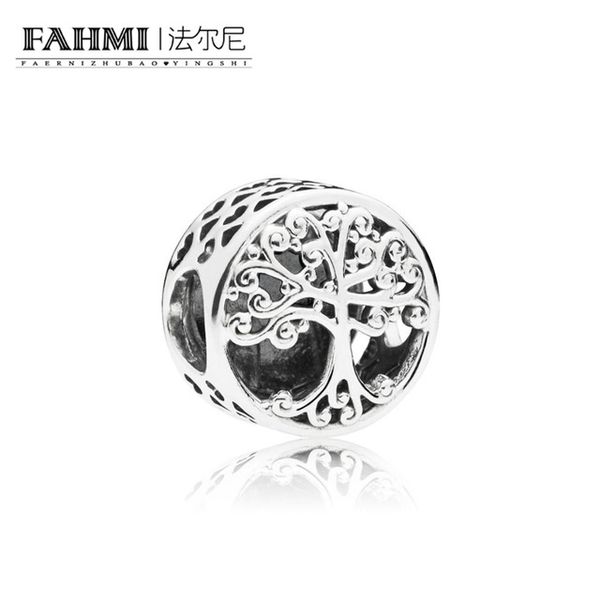 

fahmi 100% 925 sterling silver 1:1 new 797590 family roots openwork charm beaded original jewelry women's gift, Black