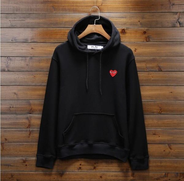 

2018 Весна Осень Марка Одежда Играть Толстовка Плюс Размер Свободные Красное Сердц