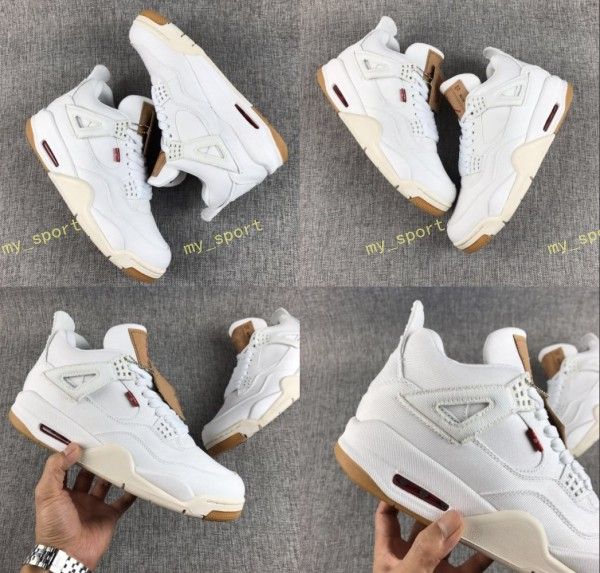

2018 new release 4 4s white denim jeans basketball shoes mens trainers sports ls white denim jean sneakers zapatos