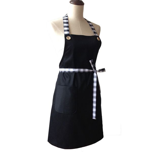 

new design cotton working apron black hairdresser hair cutting coffee salon avental de cozinha divertido tablier cuisine pinafore apron