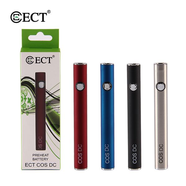 

оригинальный ECT COS DC 450mah USB passthrough переменное напряжение разогрева батареи 3.3 V-3.6 V-4.0 V E сигареты батареи для Vape картриджи