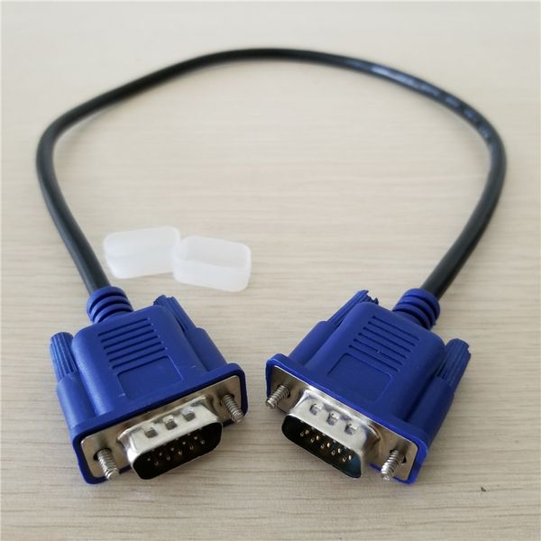 

50cm/11.8" 15pin vga svga d-sub hd15 monitor male to male m/m video short cable cord