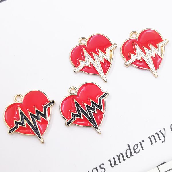 

100 pcs/lot enamel heart charms pendant 22*23mm good for diy craft, jewelry making 5 colors, Bronze;silver