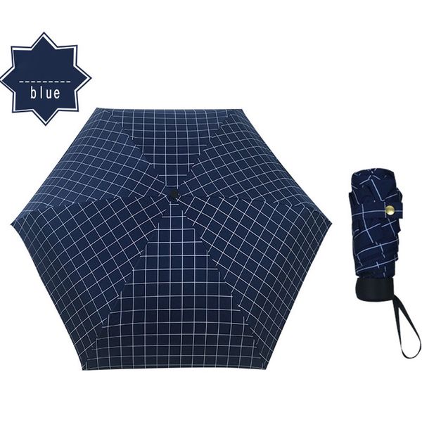 Black Compact Umbrella Pattern Plaid Folding Sun Umbrella,UV Protection Travel Windproof Umbrella 95/% UV Blocked Lightweight Parasol