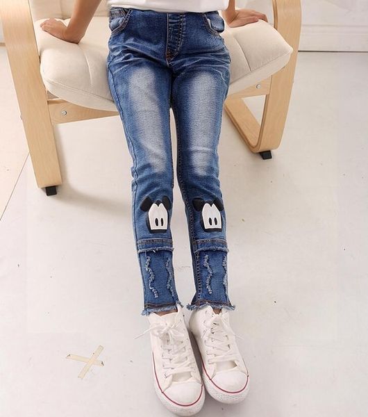 New Cartoon Pattern Kids Jeans Fashion Baby Girl Jeans Cute High Quality Children Pants Handsome Casual Girls Jeans 4 10T Boys Skinny Black Jeans