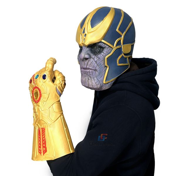 

thanos infinity gauntlet & mask avengers infinity war gloves cosplay superhero avengers thanos glove mask halloween party props