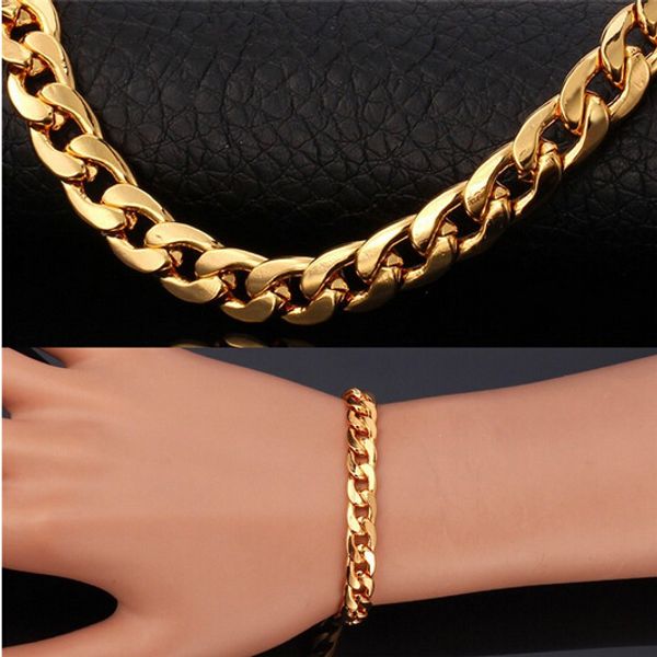 

whole sale2018 trendy gold filled bracelet for men stainless steel men bracelet unique gold color heavy bangle for jewelry, Black