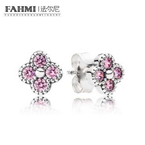 

famhi 100% 925 sterling silver 1:1 authentic classic 290647pcz exquisite women wedding earrings jewelry, Golden;silver
