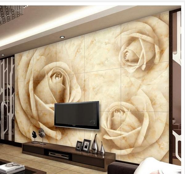 

modern style stone rose tv background wall art tile p wallpaper for walls