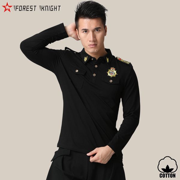 

cotton lapel polo t shirt men leisure daily wear outdoor hiking camping trekking long sleeve male tee man t-shirt autumn, Gray;blue