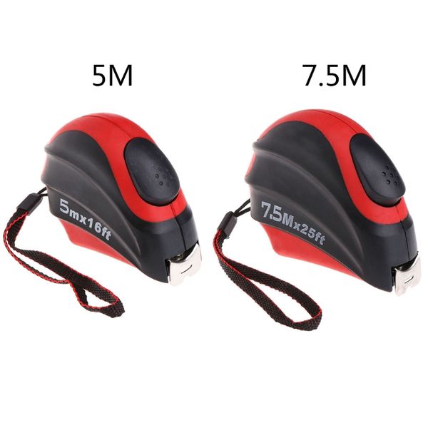 

5m 7.5m tape measure self locking rubberized metric auto measuring tape ruler measure tool