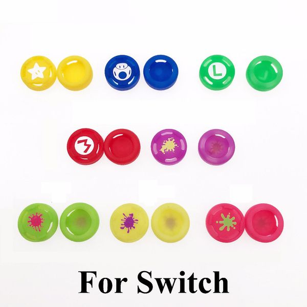 Silikon Artlı Cilt Kapağı Analog Başparmak Çubuk Kavrama Çubukları Switch Lite / Switch için Joystick Cap