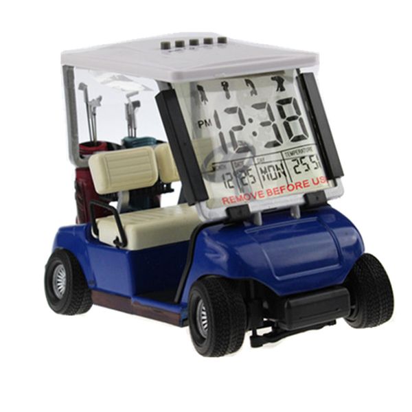 

mini golf cart alarm clock lcd digital date display perfect gift desk decoration with 3 colors available