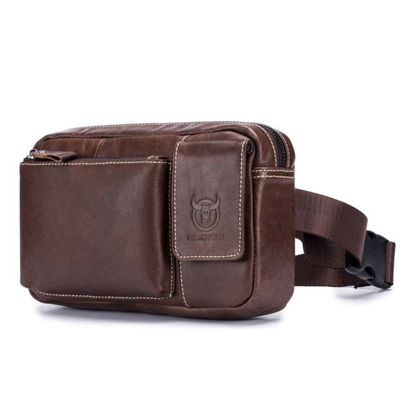 

new ale fashion casaul bullcaptain genuine leather malle waist packs fanny pack phone belt bag pouch bum hip bag belt pac