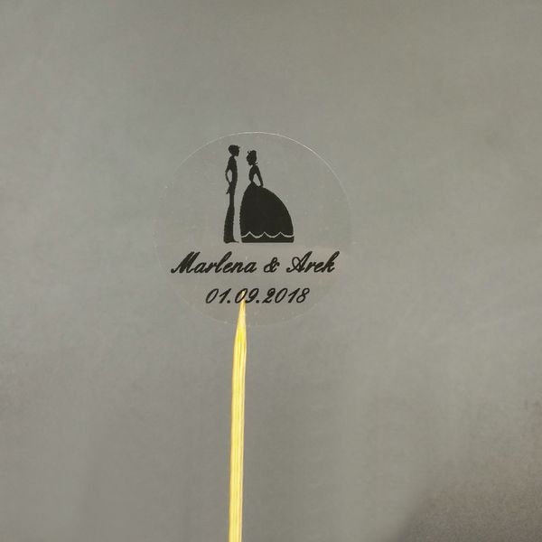 Abel Personalized 3cm Customize Personalised Clear Birthday Baby Shower Wedding Invitation Envelope Sticker Seals Monogram Favor La Christening