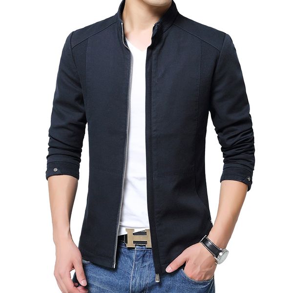 

Stand Spring Men's Casual Stand Collar Cotton Jackets Coat Men Fashion Business Classic Style Brand New Jacket Coats Men