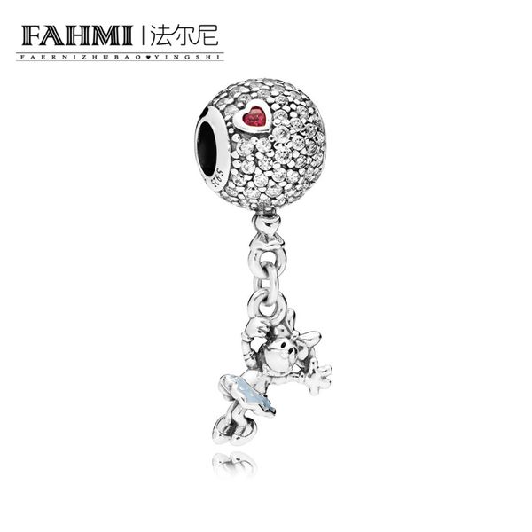 

fahmi 100% 925 sterling silver 1:1 original 797171cz authentic temperament fashion glamour retro bead wedding women jewelry, Black