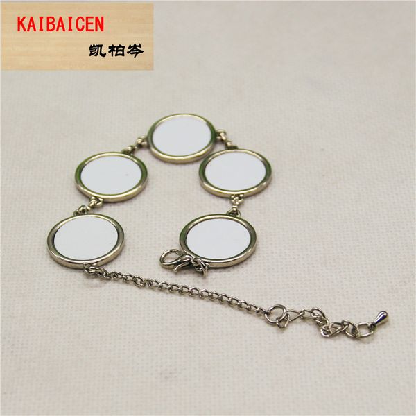 

Sublimation metal blank bracelet flower hape diy heat tra nfer printing blank plain anklet material