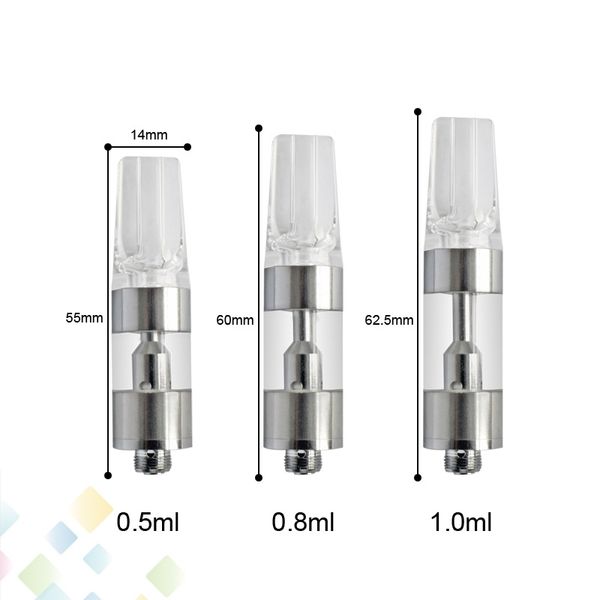 

A4 Cartridge Glass Tank Atomizer Ceramic coil 14mm Diameter for EGO EVOD battery Fit Thick Oil E Cigarette DHL Free