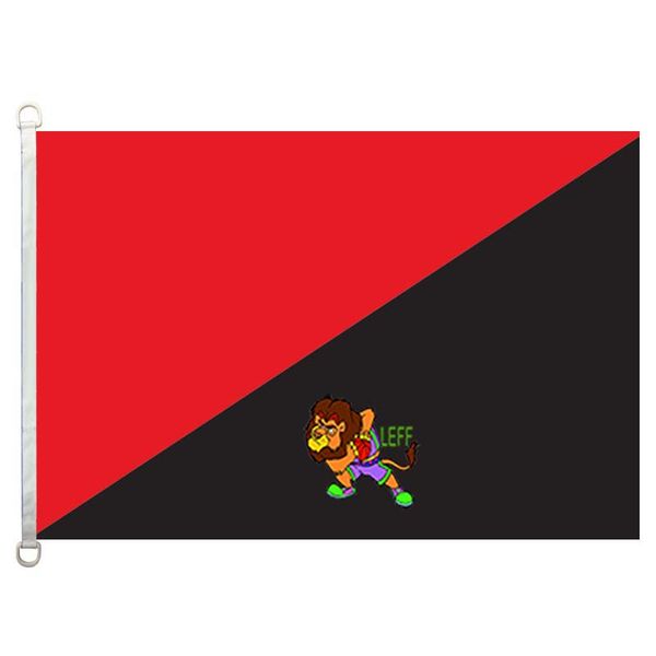 

anarcho syndic flag,90*150cm ,100% polyester, banner,digital printing