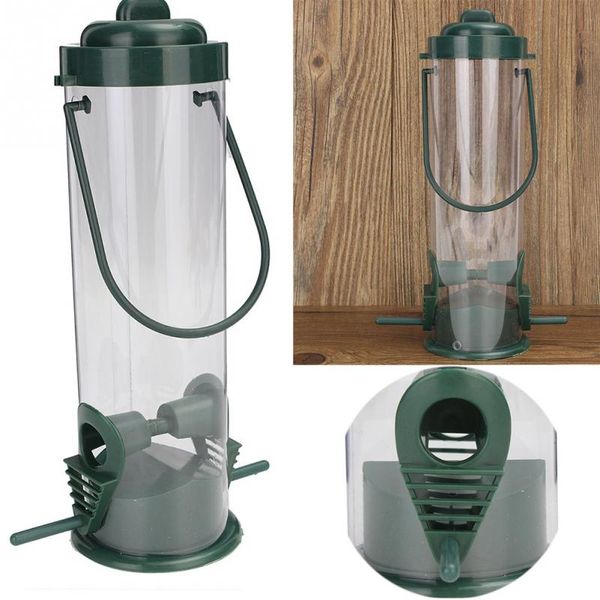 Green Wild Bird Alimentador com 2 Poleiros Squirrel Buster Birdfeeder Pássaro Pet Drinker Equipamento de Agricultura Ao Ar Livre