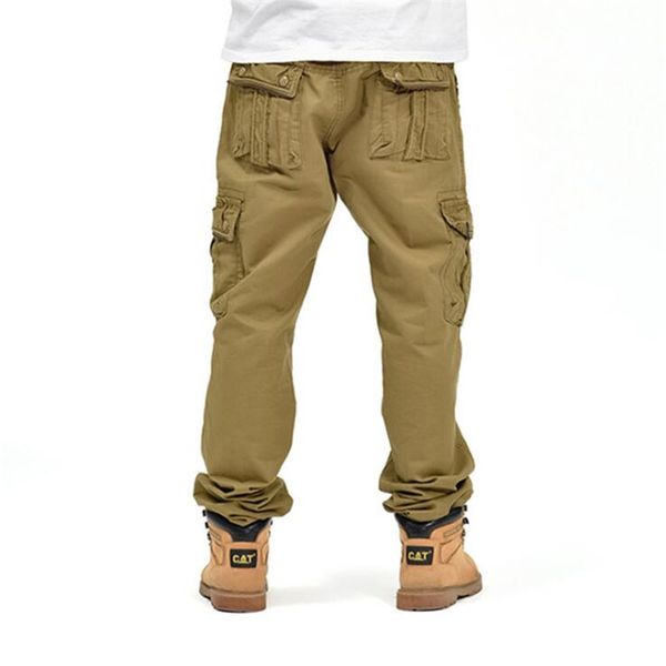 

aboorun classic mens cargo jeans multi pockets tactical pants pure cotton long trousers for male p5025, Blue