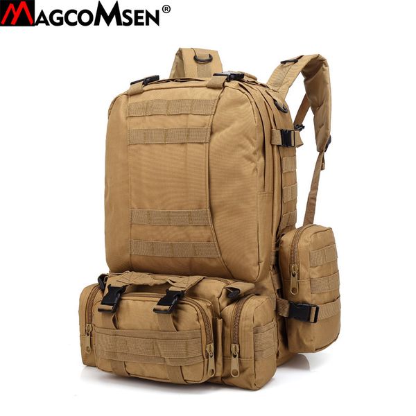 

magcomsen mens backpack 600d nylon waterproof army molle bagpacks camo 55l big capacity hike travel lapbags bl-03
