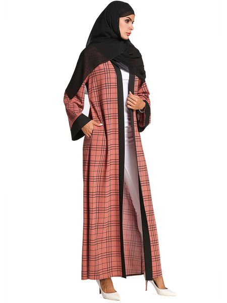 

187113 muslim cardigan dresses for women jackets coating dress 2018 loose big code women's long skirts faldas without scarves mujer ves, Red