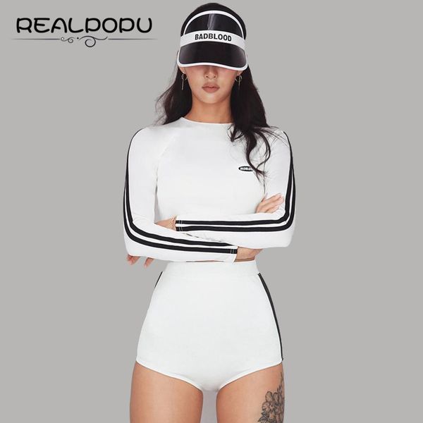 

cropped tracksuit two piece set women set long sleeve sweatshirt fitness tight shorts bodybuilding outfit running, Gray