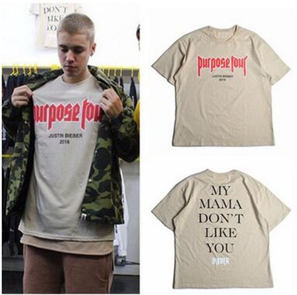 

Justin Bieber T Shirt MY MAMA DON'T LIKE YOU Short Sleeve Tshirt Fashion Purpose Tour Cotton T Shirt