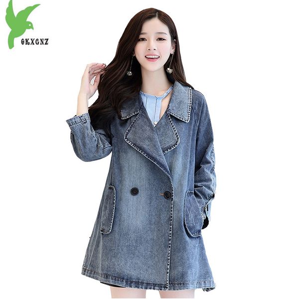 

denim jacket women's 2018 spring outerwear jeans jacket women windbreaker autumn plus size coat female okxgnz 1718, Black;brown