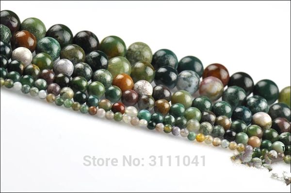 

india agate green 4-20mm round 15" for diy jewelry making loose beads fppj wholesale beads nature gem stone, Silver