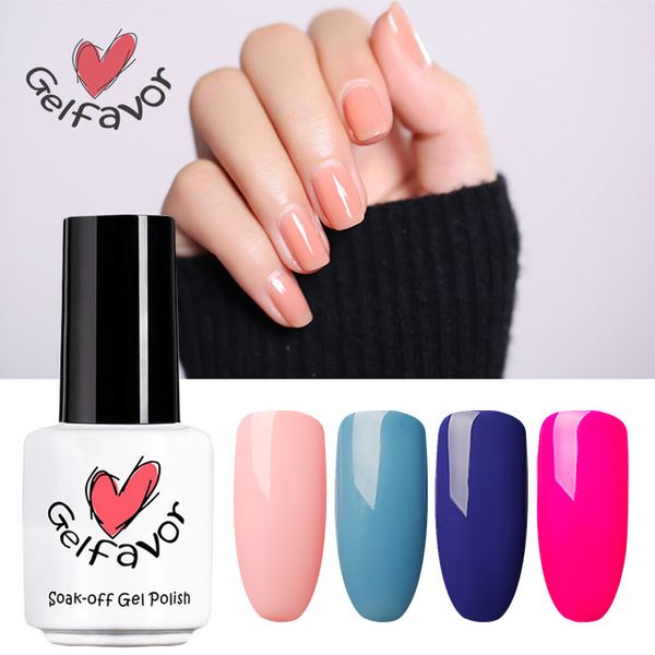 

gelfavor 7ml pure color series no.1323-1465 colors nail polish uv led gel polish long-lasting soak off uv gel varnish