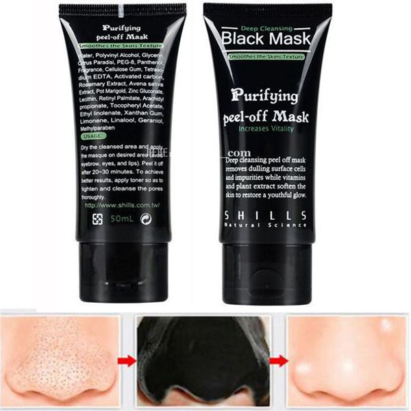 

dhl shills black mask blackhead remover deep cleansing peel off black mud face mask purifying peel acne black heads remover pore facial mask