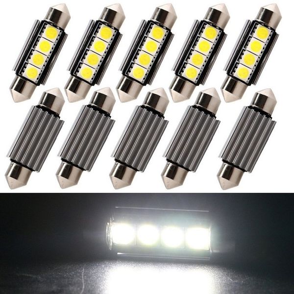 

10x canbus 41mm 4smd 5050 42mm car led error dome festoon map light white