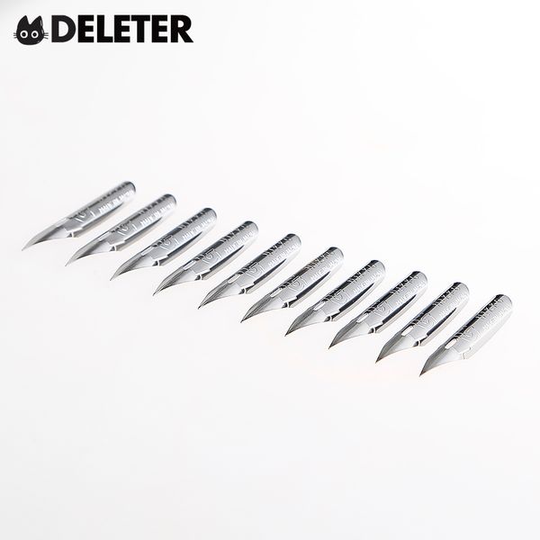 

10pcs japan deleter zebra series comic d tib dip pen tib nib set, Black;red