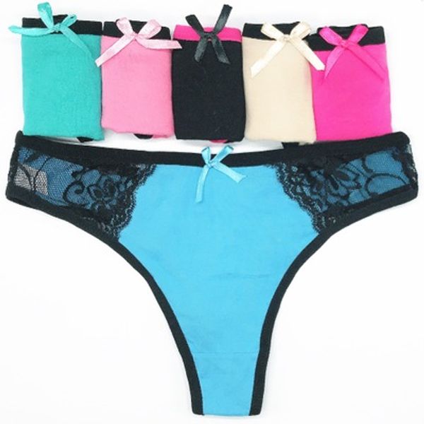 

12 Piece/lot Candy Color G-string Girl Thin Underwear Female Sexy Pure Color Low Waist T Trousers Sexy Panties