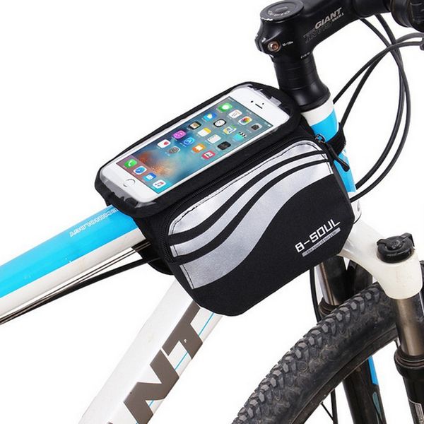 Touch Screen Bicycle Bags Cycling MTB Mountain Bike Frame Front Tube Storage Bag