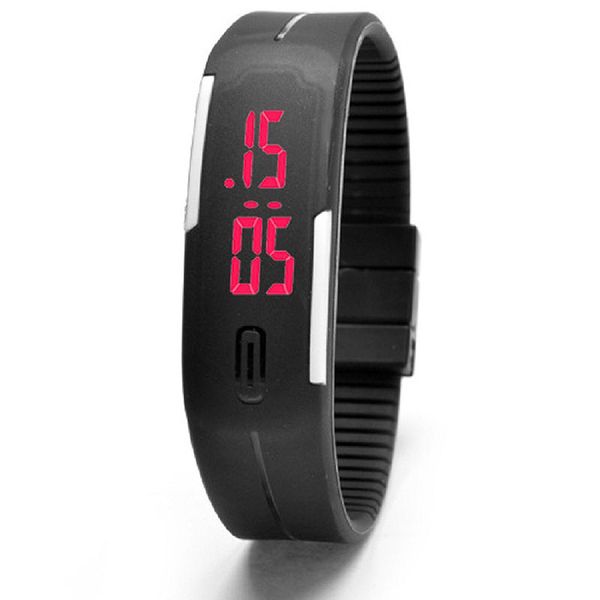 

sport led watch smart look men wristwatch women fashion watch school girl boys gift white edge a736, Slivery;brown