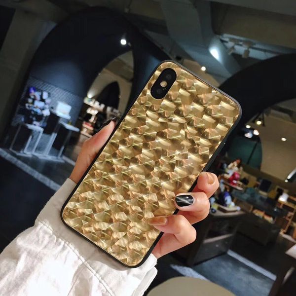 

2018 new arrival for iphone 7 plus case tempered glass mobile phone shell for iphone x case 5d water cube phone case