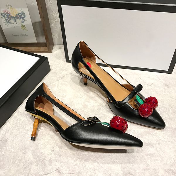 Großhandel Spitz Zehen Sandaletten Damen Sommer Pumps Solid Printed Cherry Schnalle Einzelschuh Slip On Loafers Stiletto Aus Echtem Leder Schuhe Von Großhandel Spitz Zehen Sandaletten Damen Sommer Pumps Solid Printed Cherry Schnalle Einzelschuh Slip On Loafers Stiletto Aus Echtem Leder Schuhe Von