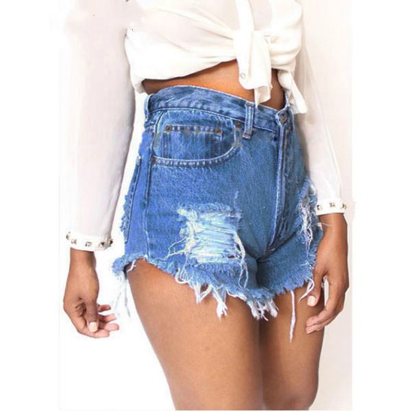 

plus size 3xl fashion women jeans denim ripped shorts casual solid high waist all-match summer short pants, White;black