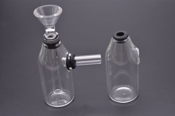 Ottimo prezzo economico Bruciatore a nafta in vetro Acqua Bong tubo di fumo con tubo di acqua portatile in pyrex con foro di carburo spedizione gratuita all'ingrosso