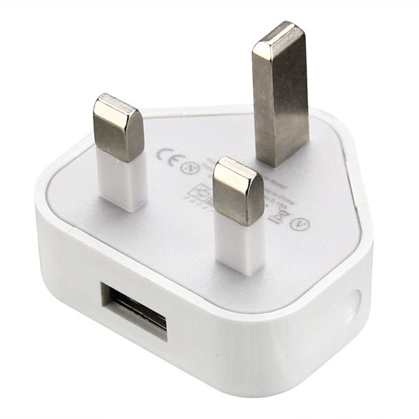 

Oem white uk plug u b charger ac wall charger u b power adapter charger for iphone6 7 8 x 200pc lot dhl free hipping