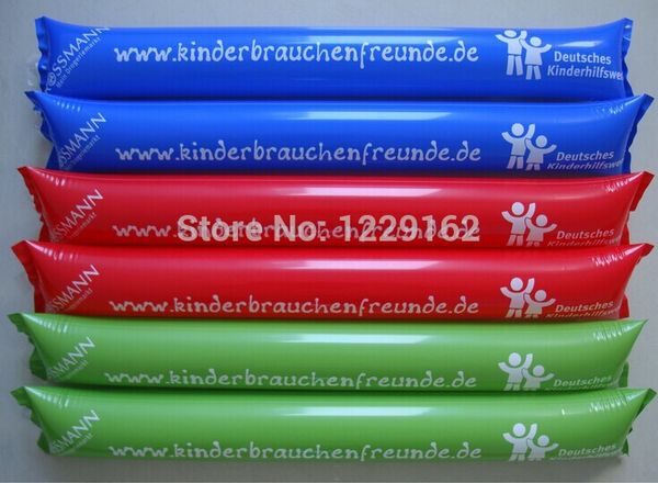 

customized inflatable cheering stick printed air bang stick promotional thunder for parties and sports games