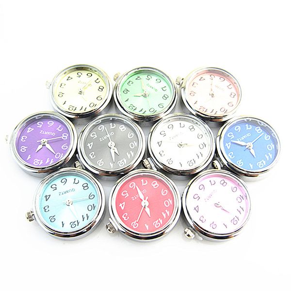 

wholesale 10pcs/lot mix colour 18mm work watch snaps button fit diy snaps bracelet necklace jewelry, Golden;silver